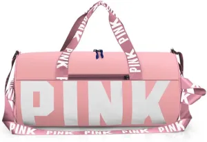 Cute Pink Printing Gym Bag for Women Sports Tote Travel Bags Carry On for Weekender Travel Tennis Baseball Yoga School