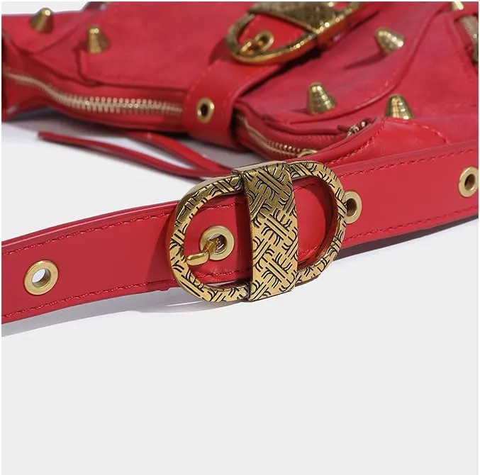 Cute Top Handle Bags for Women, Fashion Crossbody Shoulder Handbags Aesthetic Top Handle Bag Grunge Daily Sling Purse (Deep magenta)