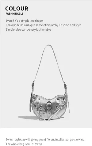 Cute Top Handle Bags for Women, Fashion Crossbody Shoulder Handbags Aesthetic Top Handle Bag Grunge Daily Sling Purse (silver)