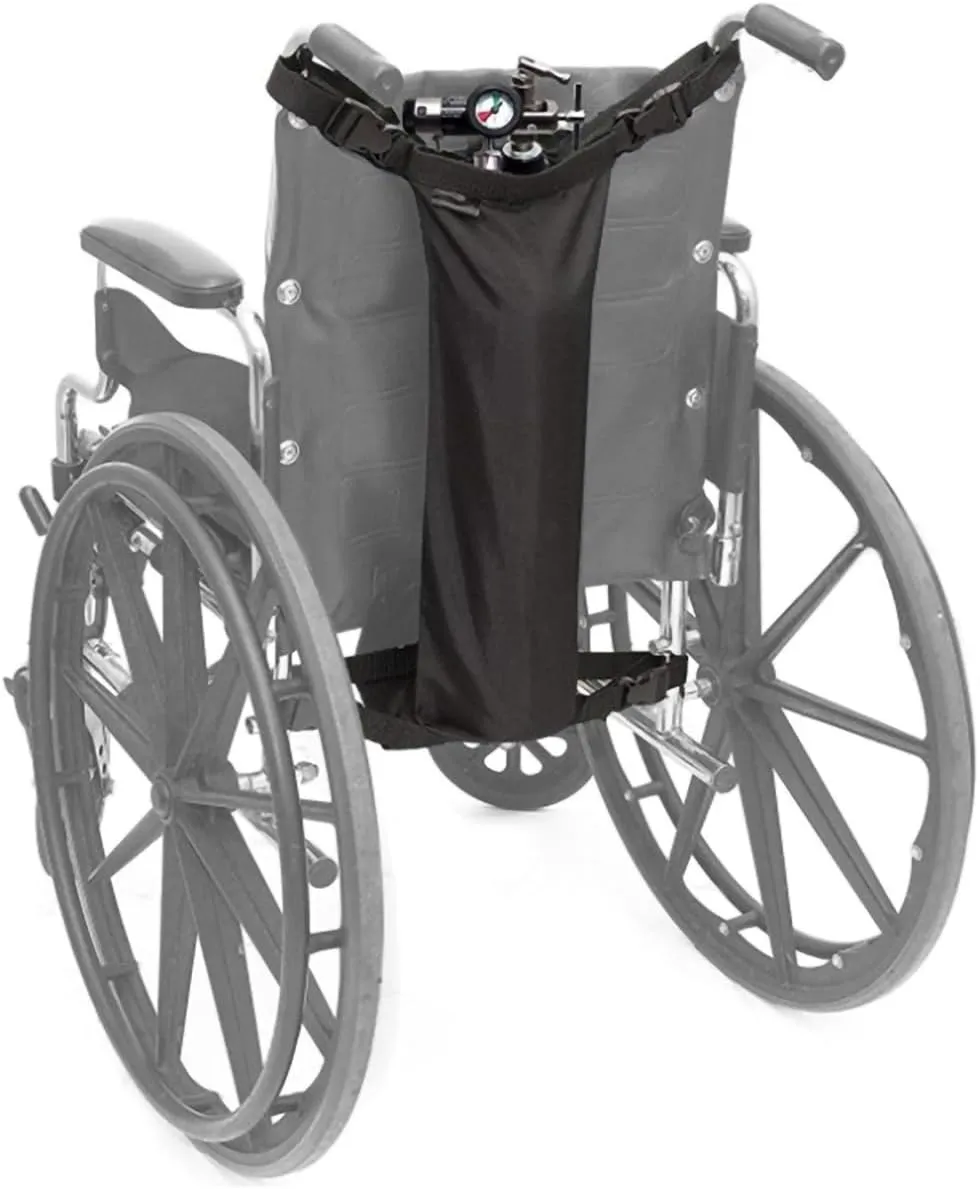 DAHE Oxygen Cylinder Bag for Wheelchairs Single Tank and Personal Items Carrier