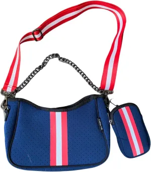 Dallas Hill Designs Crossbody Neoprene Purse for Women | Ladies Drawstring Handbag | 2 Detachable Straps | Matching Pouch
