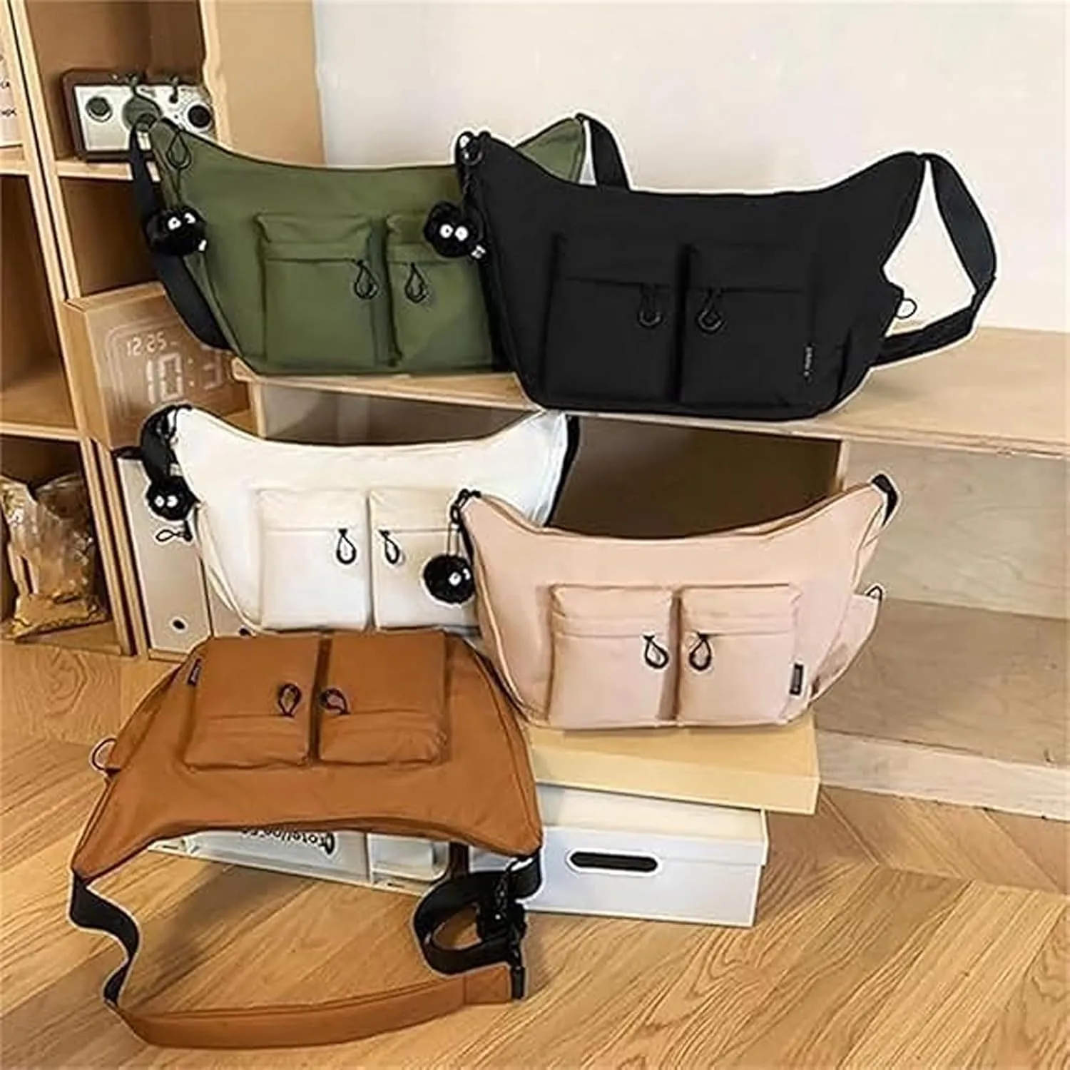 Dallaswind Large Capacity Messenger Canvas Bag, Dallaswind Large Crossbody Bag Shoulder Purse, Resistant Canvas Satchel