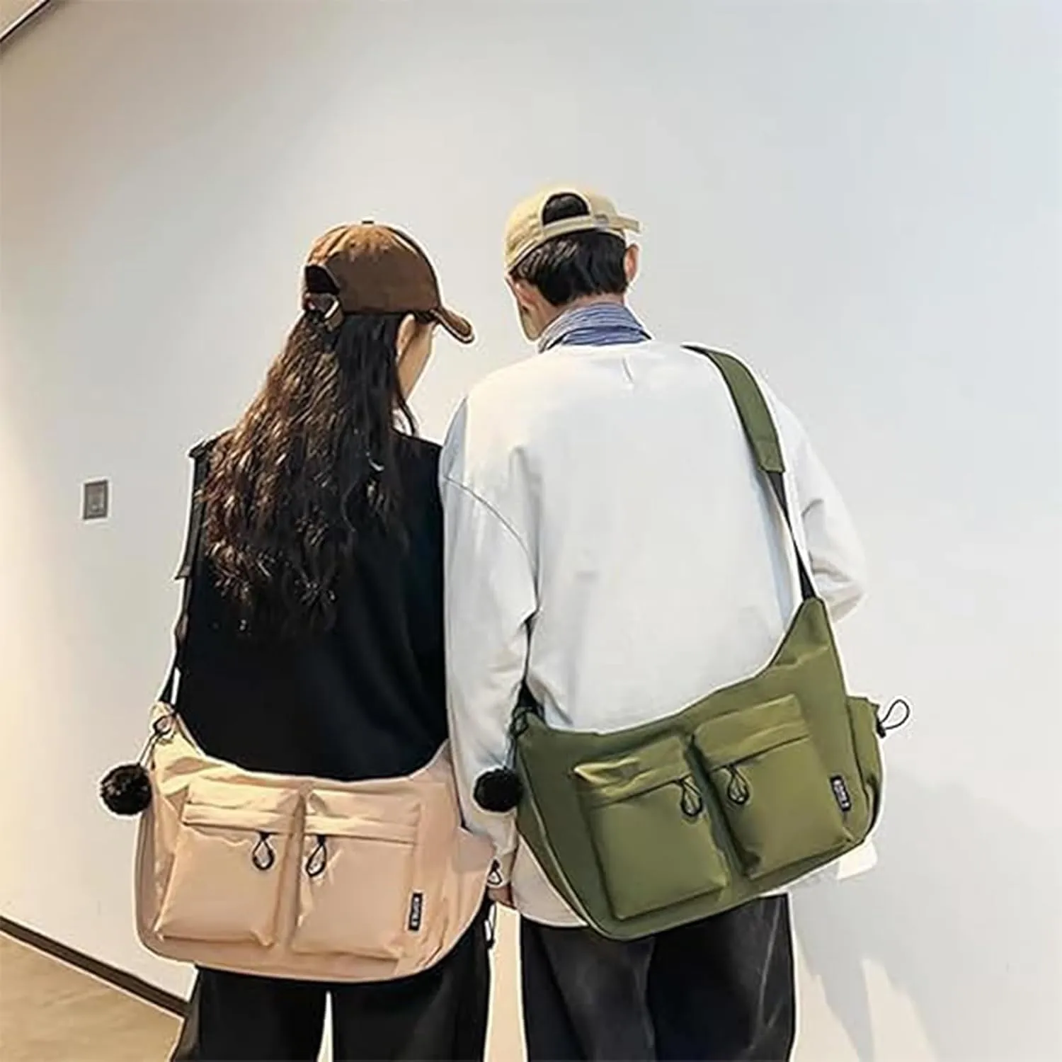 Dallaswind Large Capacity Messenger Canvas Bag, multi-pocket, Large capacity, waterproof messenger bag
