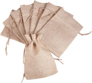 Didiseaon 20pcs Burlap Bags Jewelry Pouches Present Bag Linen Drawstring Pouches for Home Store Party Decorations