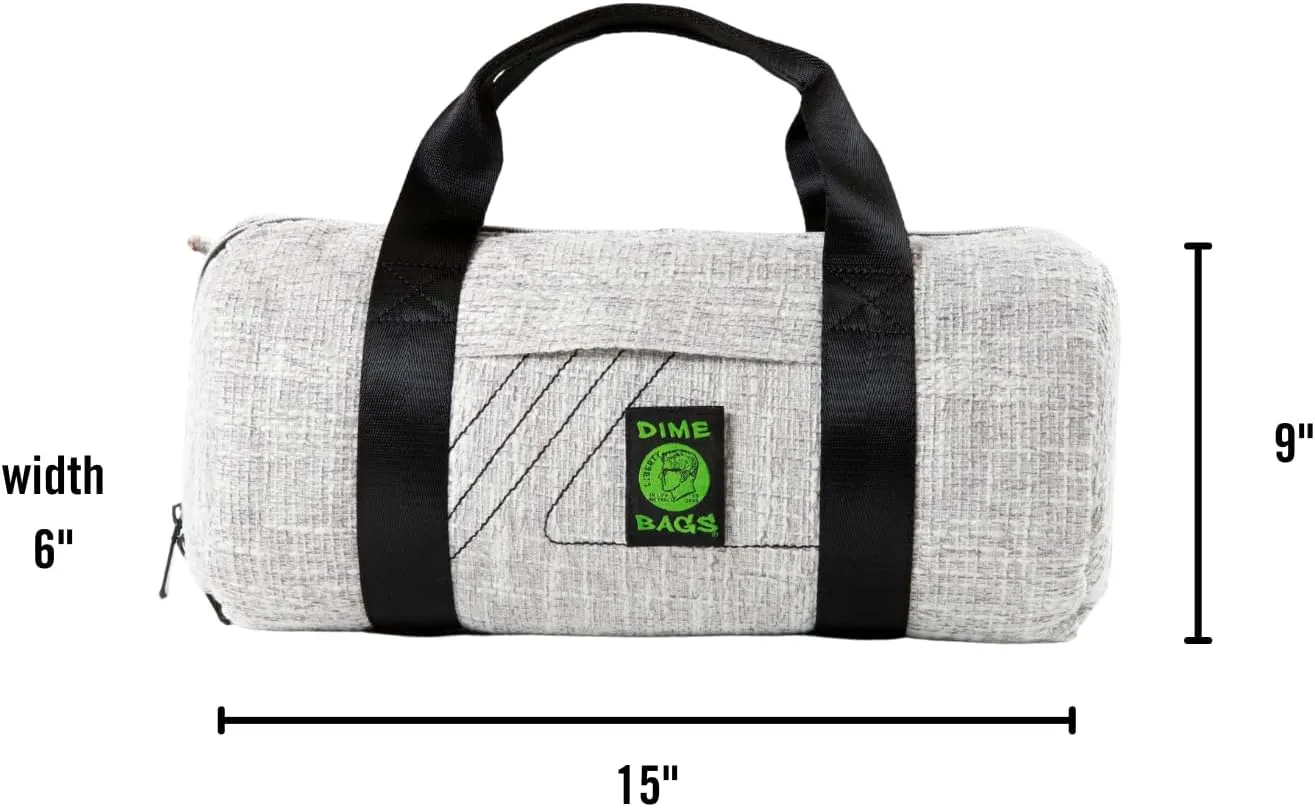 Dime Bags - Padded Duffle Tube, Durable Hemp Blend (15 Inch, Tan)