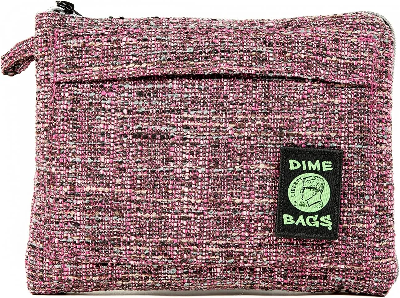 DIME BAGS Padded Pouch – Smell Proof Protective Case with Padded Interior, Durable Hemp-Polyester Fabric, Heavy-Duty Zippers & Interchangeable Patch, Travel & Storage for Fragile Items