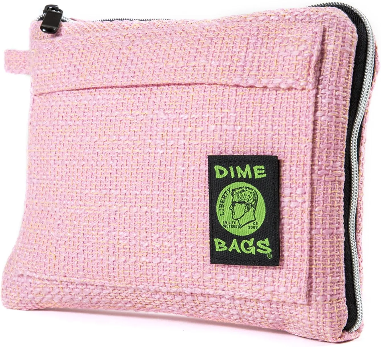 DIME BAGS Padded Pouch – Smell Proof Protective Case with Padded Interior, Durable Hemp-Polyester Fabric, Heavy-Duty Zippers & Interchangeable Patch, Travel & Storage for Fragile Items