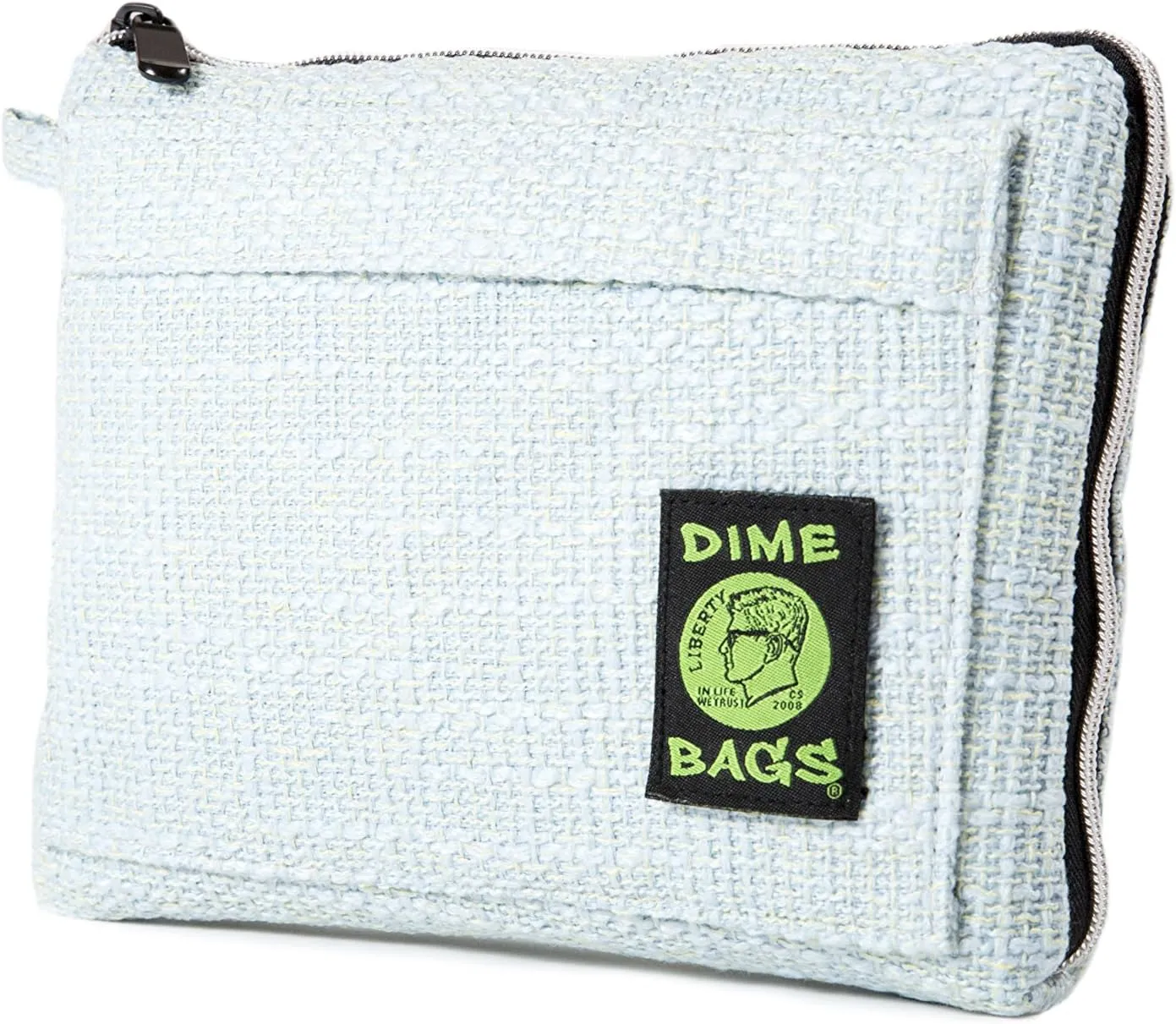 DIME BAGS Padded Pouch – Smell Proof Protective Case with Padded Interior, Durable Hemp-Polyester Fabric, Heavy-Duty Zippers & Interchangeable Patch, Travel & Storage for Fragile Items