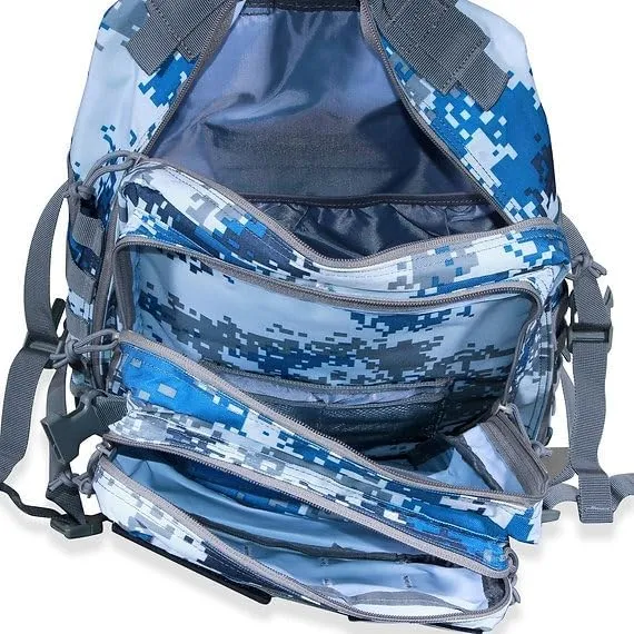 Directional Force | D1 Navy Digi-Camo Backpack | Utility Backpack with Multiple Storage Compartments | Performance Apparel & Products (Navy Digi-Camo)