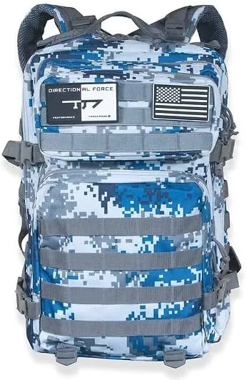 Directional Force | D1 Navy Digi-Camo Backpack | Utility Backpack with Multiple Storage Compartments | Performance Apparel & Products (Navy Digi-Camo)