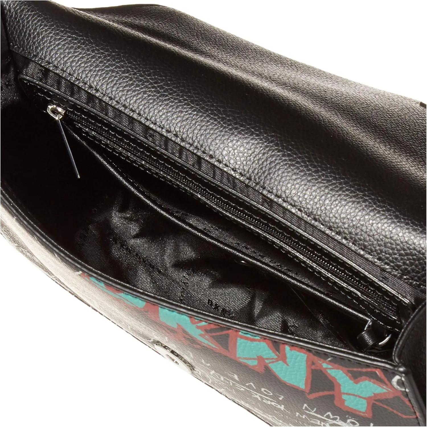 DKNY womens Elissa Leather Shoulder Bag with Logo Charm