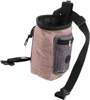 Dog Treat Pouch Dog Training Bag for Outdoor Activities Comfortable Waist Buckle Durable Flax Material Spacious Compartment for Snacks and Treats