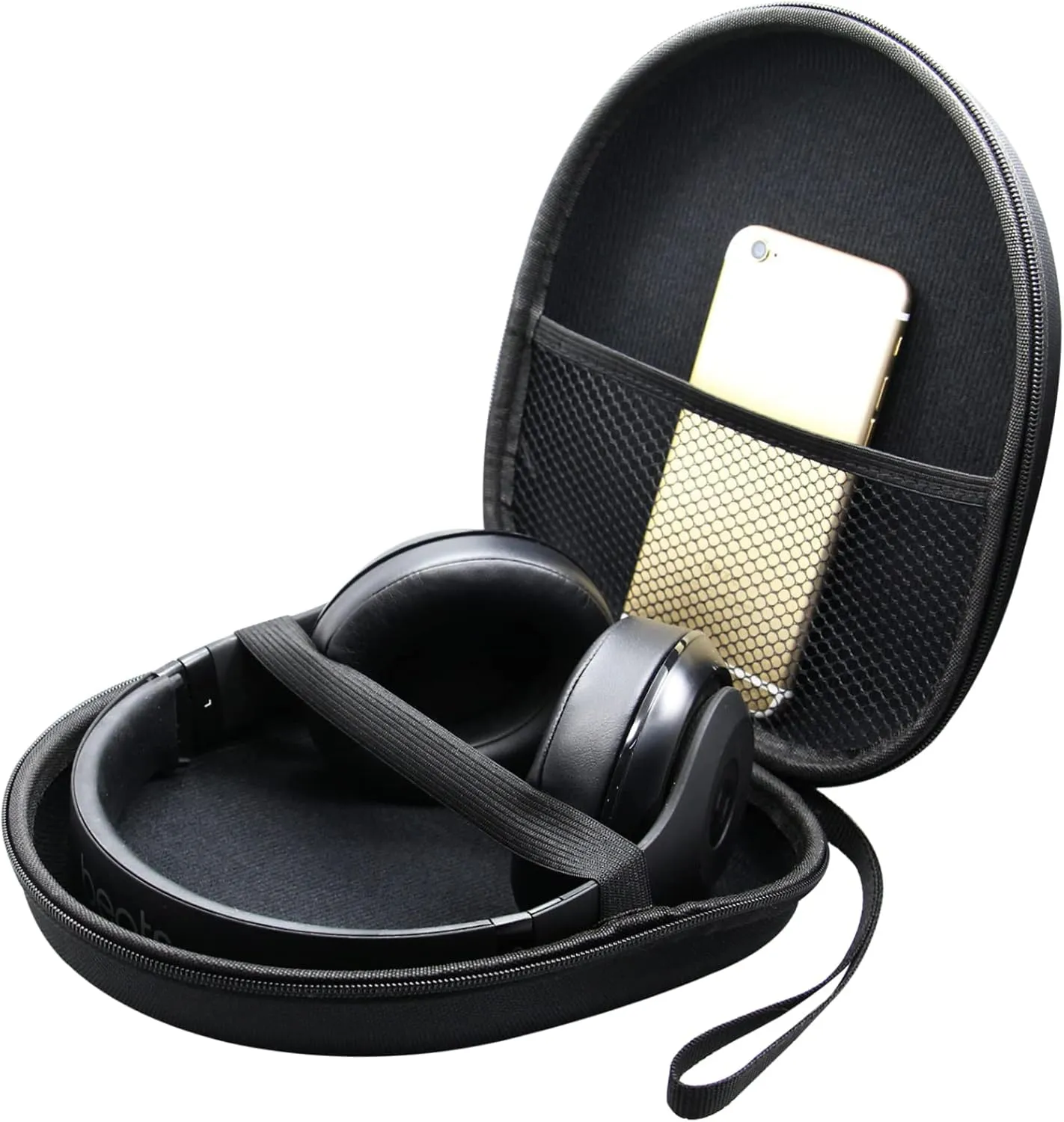 DOITOOL 2 Pcs Headset Case Travel Bag Earphone Protective Case Mesh Bag and Fastening Band Safe Storage for Your Headphones