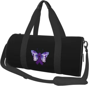 Domestic Violence Awareness Convertible Garment Bag with Shoulder Strap, Carry on Garment Duffel Bag for Men Women - Rolling Foldable for Travel Luggage Bags (Black)