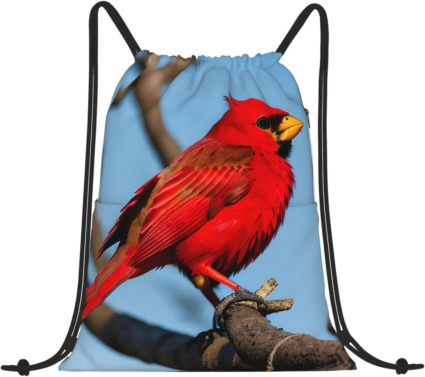 Drawstring Backpack for women,Versatile drawstring bag,Water-Resistant Cinch Bag,Gym sackpack-beautiful red Bird
