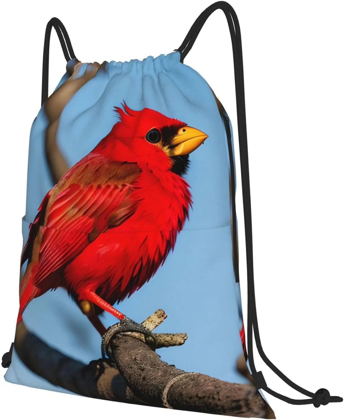 Drawstring Backpack for women,Versatile drawstring bag,Water-Resistant Cinch Bag,Gym sackpack-beautiful red Bird