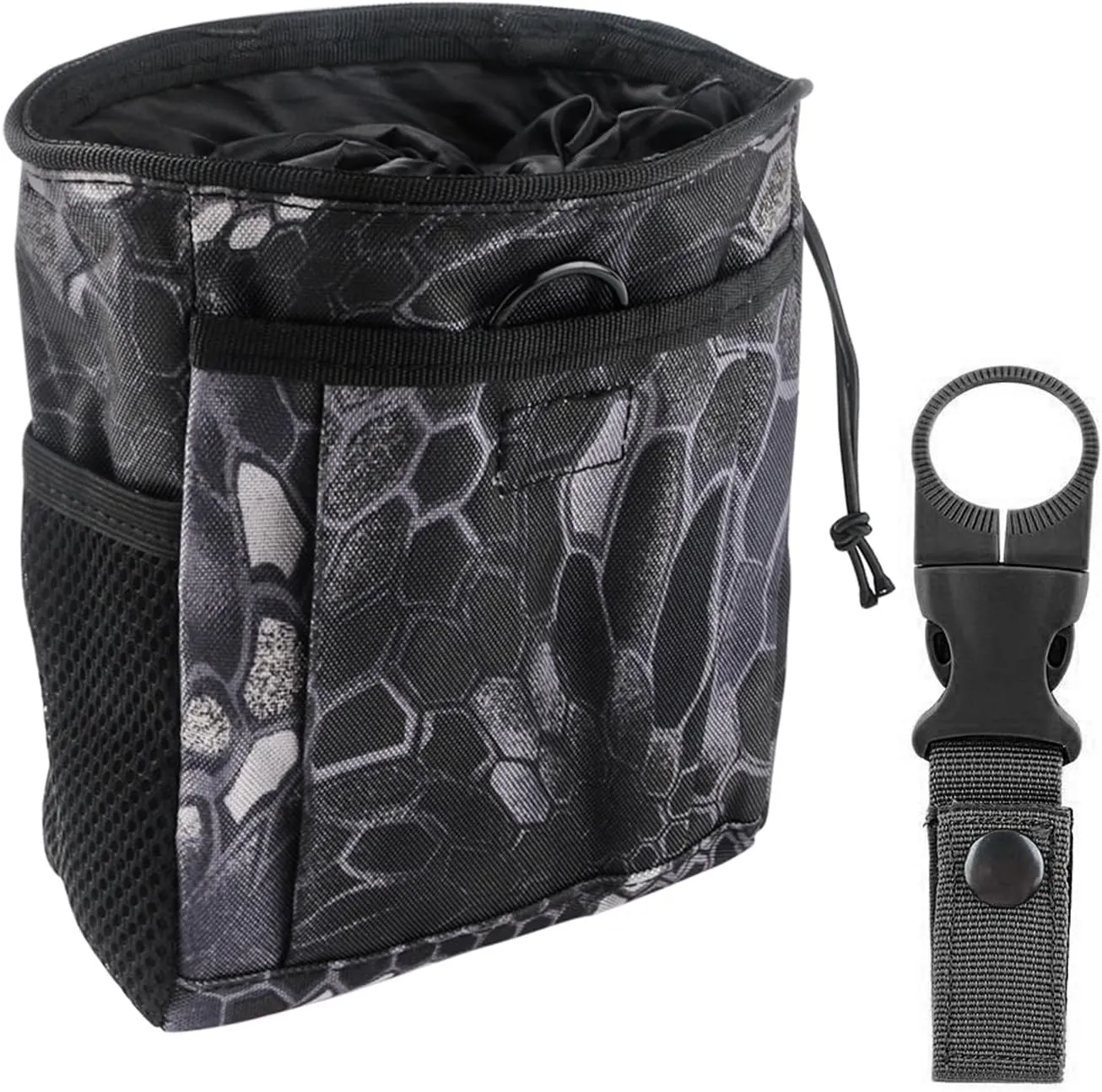 Drawstring Highend Rock Climbing Chalk Bag with a Carabiner Different Pockets for Climbing Bouldering, Gymnastics, Gym Pouch, Cross Fit and Lifting