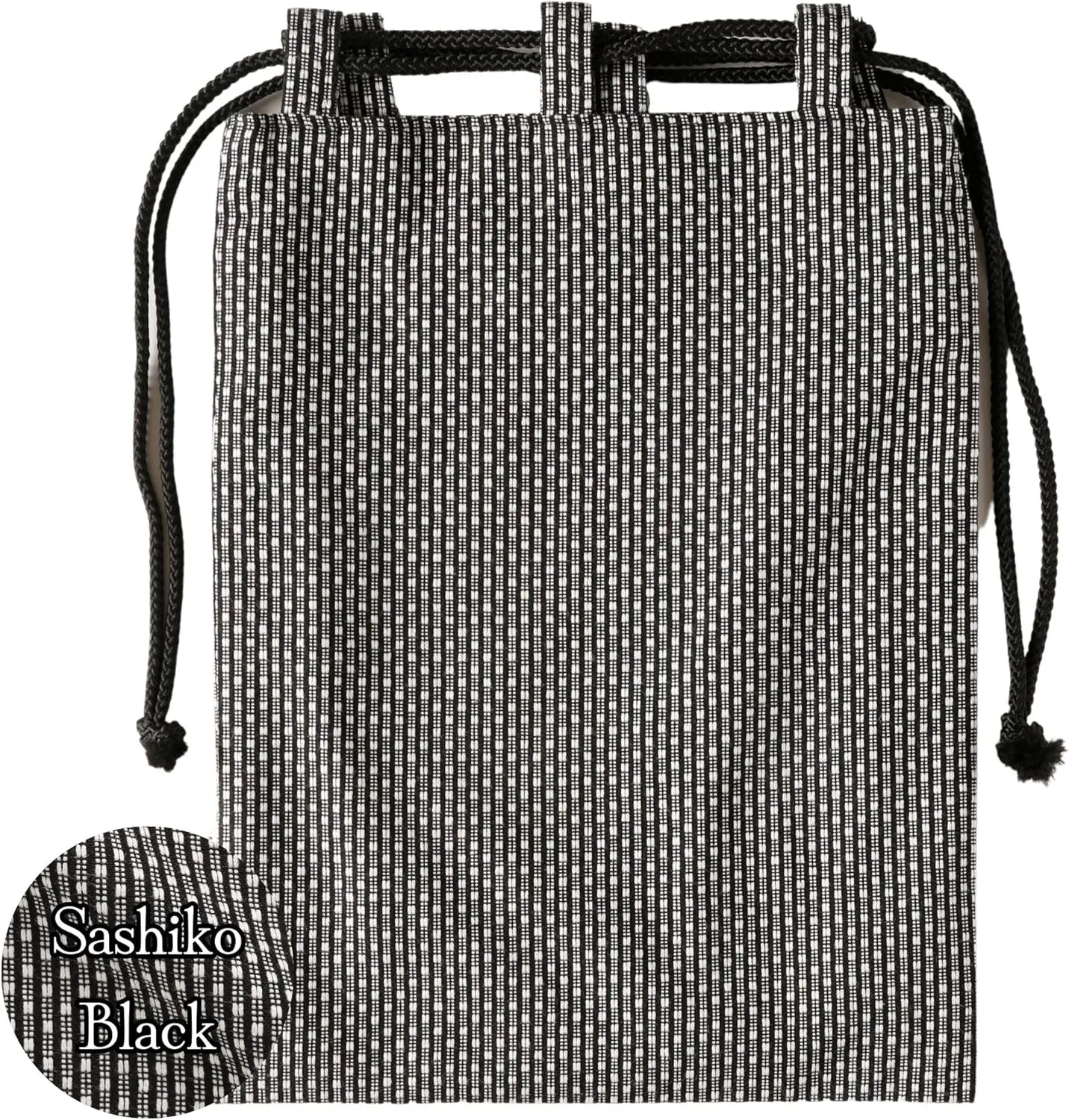 drawstring pouch cloth bag cotton 100% Sashiko fabric shrine stamp book bag inner pocket men's ladies'