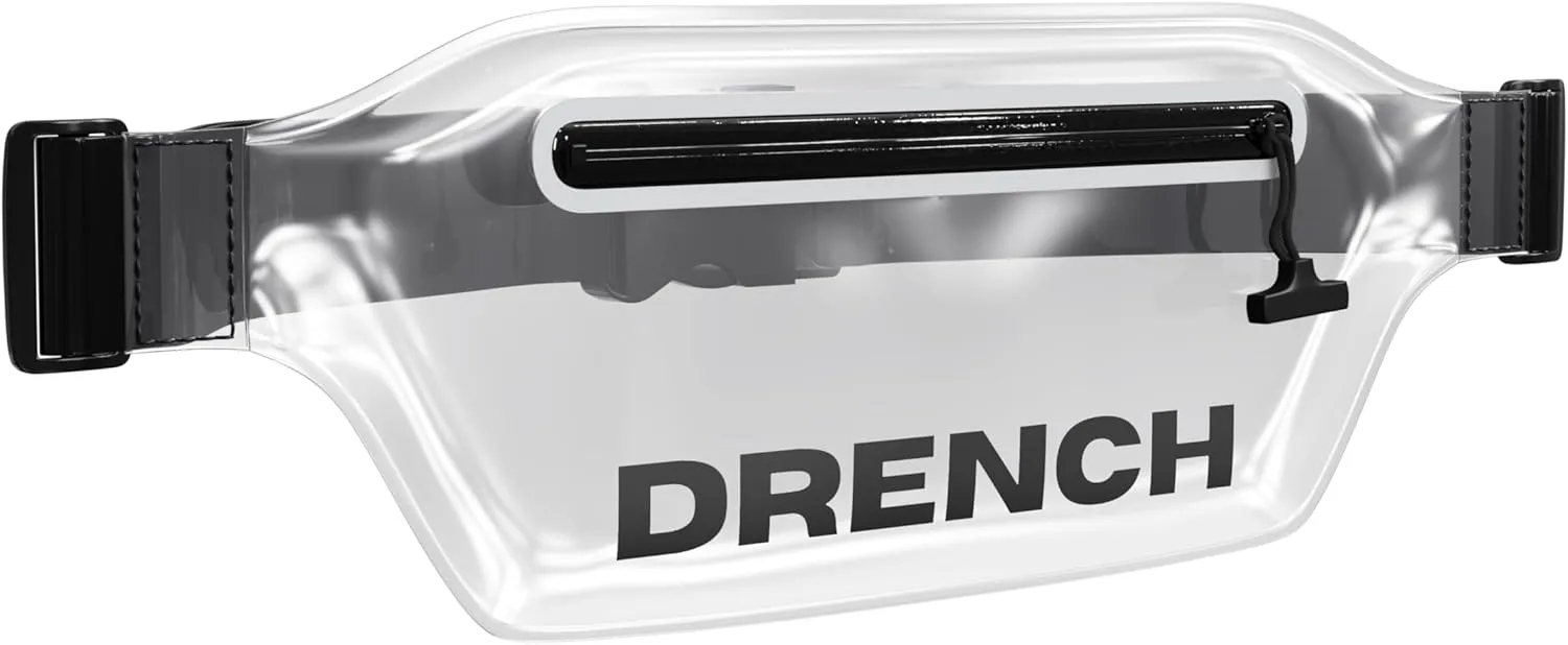 Drench 100% Underwater Waterproof Fanny Pack. Waist Pack. Submersible Waterproof Phone Pouch. Dry Bag for Swimming & Snorkelling. Underwater Phone case.