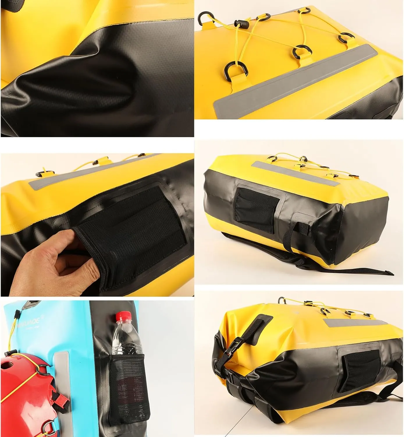 Dry Backpack Water Proof Dry Bag Backpack 30L with Meshes Pocket Adjustable Strap Roll Top Dry Bag for Kayaking Rafting