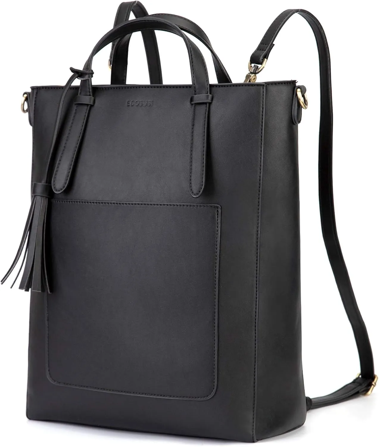 ECOSUSI Tote Bag Convertible Backpack for Women Vegan Leather Handbag Multifuction Shoulder Bag
