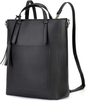 ECOSUSI Tote Bag Convertible Backpack for Women Vegan Leather Handbag Multifuction Shoulder Bag