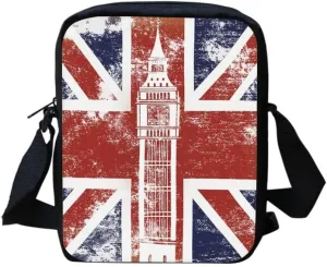 England London Tower Crossbody Bags Cell Phone Purse Fanny Packs for Women Man British Landmark Sling Bag Leather Crossbody Sling Purse for Gifts