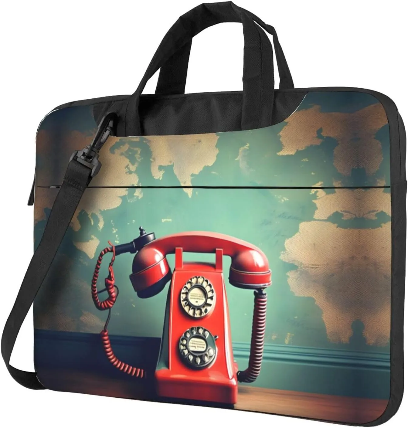 England UK Retro London Telephone Print Practical Laptop Case Laptop Bag - Stylish Messenger Bag & Laptop Shoulder Bag