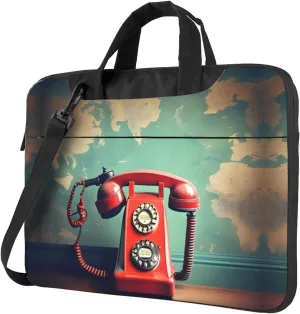 England UK Retro London Telephone Print Practical Laptop Case Laptop Bag - Stylish Messenger Bag & Laptop Shoulder Bag