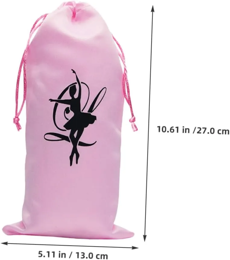 ERINGOGO Ballet Shoes Storage Pouch Drawstring Bag for Girls Dance Bag Canvas Holder for Travel Moderate Capacity Multifunctional Use