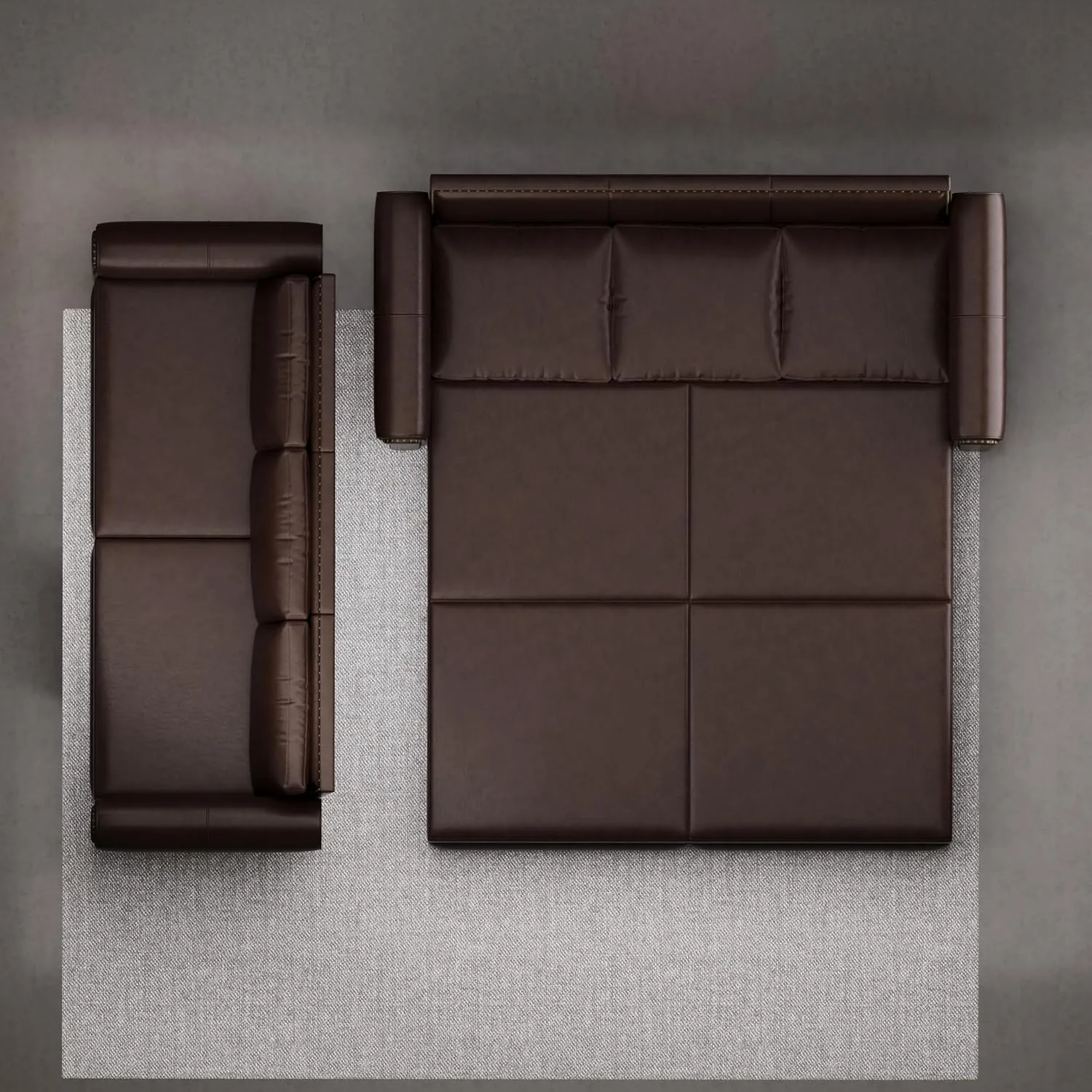 ERYE 3 in 1 King Convertible Sofabed Modern 3 Seater Sofa Couch W/Pull Out Sleeper Couch Bed and Nailhead Decor, King Size Sleeper Sofa Bed Faux Leather Upholstered Lounge Daybed for Living Room