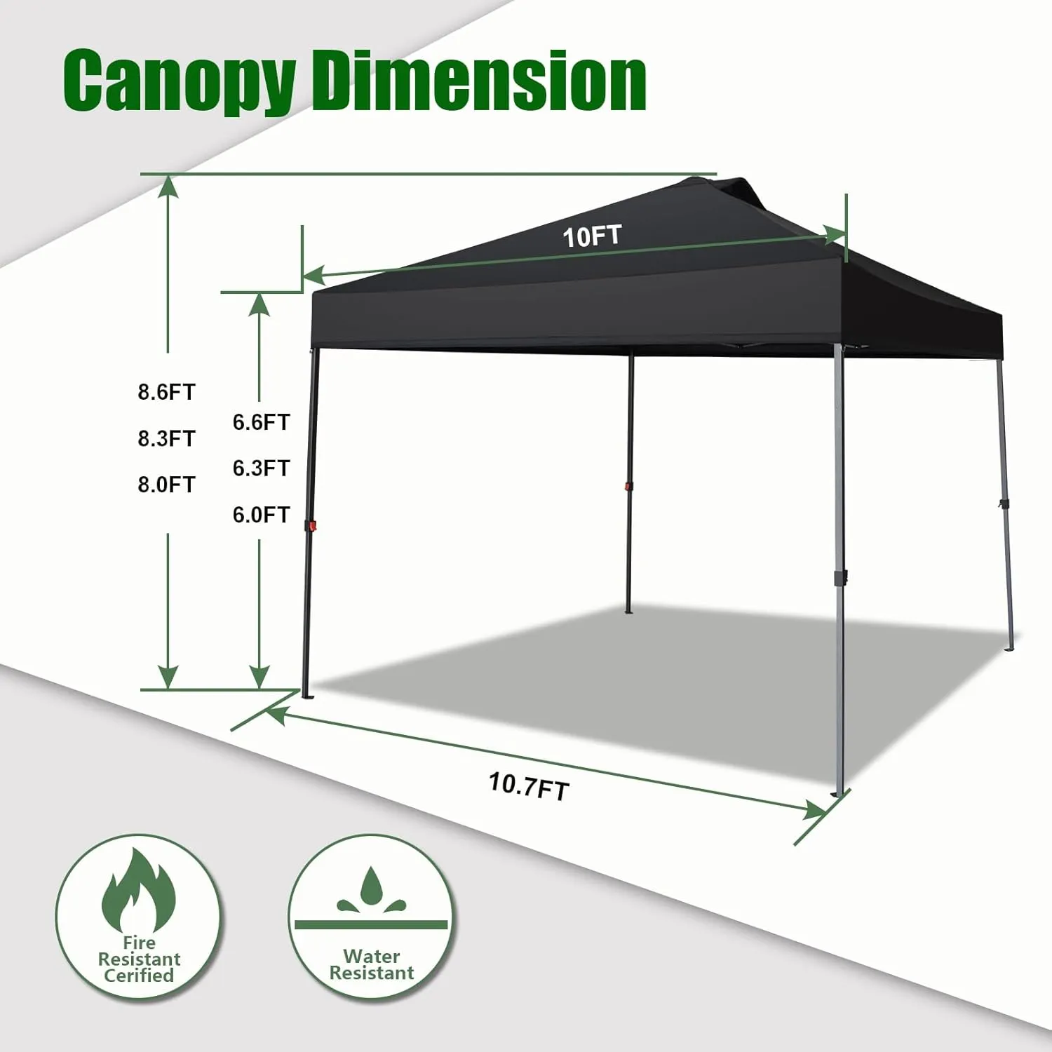 Eurmax USA NOMATTER ONE-Person Open&Close 10x10ft Pop Up Canopy Tent，Portable Shelter Canopy for Outdoor Events，Instant Canopies, Temporary Sunshade,Bonus 4 Sand Bags(Blue)