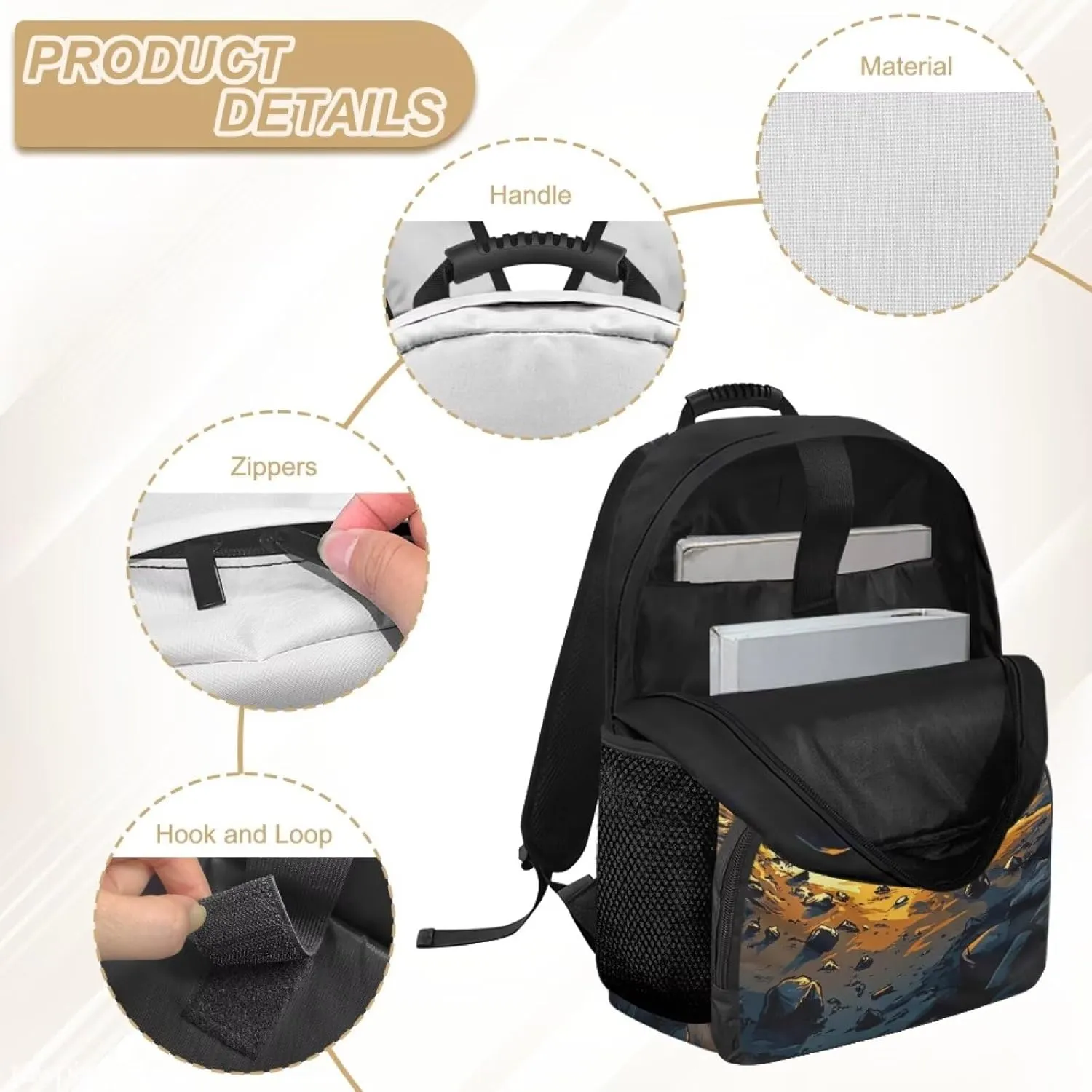 Excavator Backpack for Preschool Casual Shoulder Bag with Adjustable Strap for Kids Boys Polyester School Bag for Kindergarten Preschool Travel Hiking