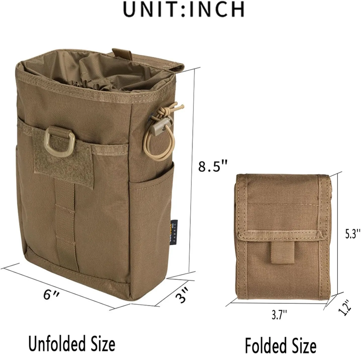 EXCELLENT ELITE SPANKER Molle Dump Pouch Drawstring Magazine Utility Pouch Folding Dump Pouch Waist Bag