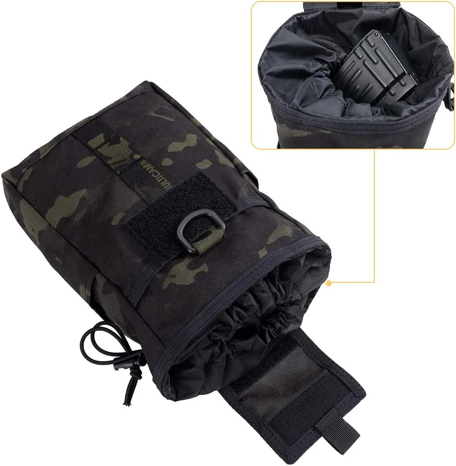 EXCELLENT ELITE SPANKER Molle Dump Pouch Drawstring Magazine Utility Pouch Folding Dump Pouch Waist Bag