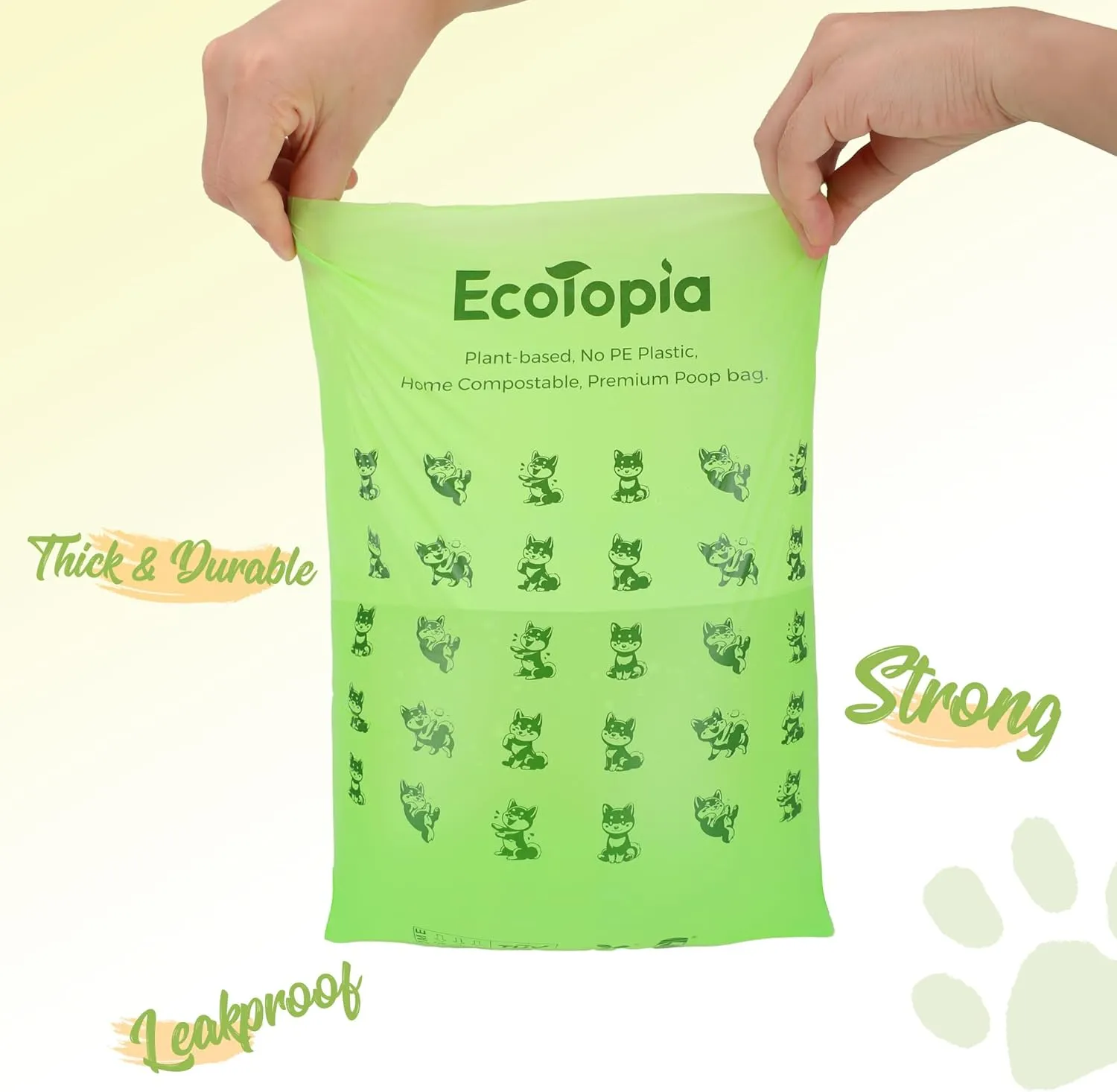 Extra 20% Thicker Dog Poop Bags (No Tearing Needed),100% Certified Biodegradable Poop Bags for Dogs,Compostable Dog Waste Bags,Cat Litter Bags,ASTM D6400 & EN 13432 Compliant,120 Bags,Dark Green