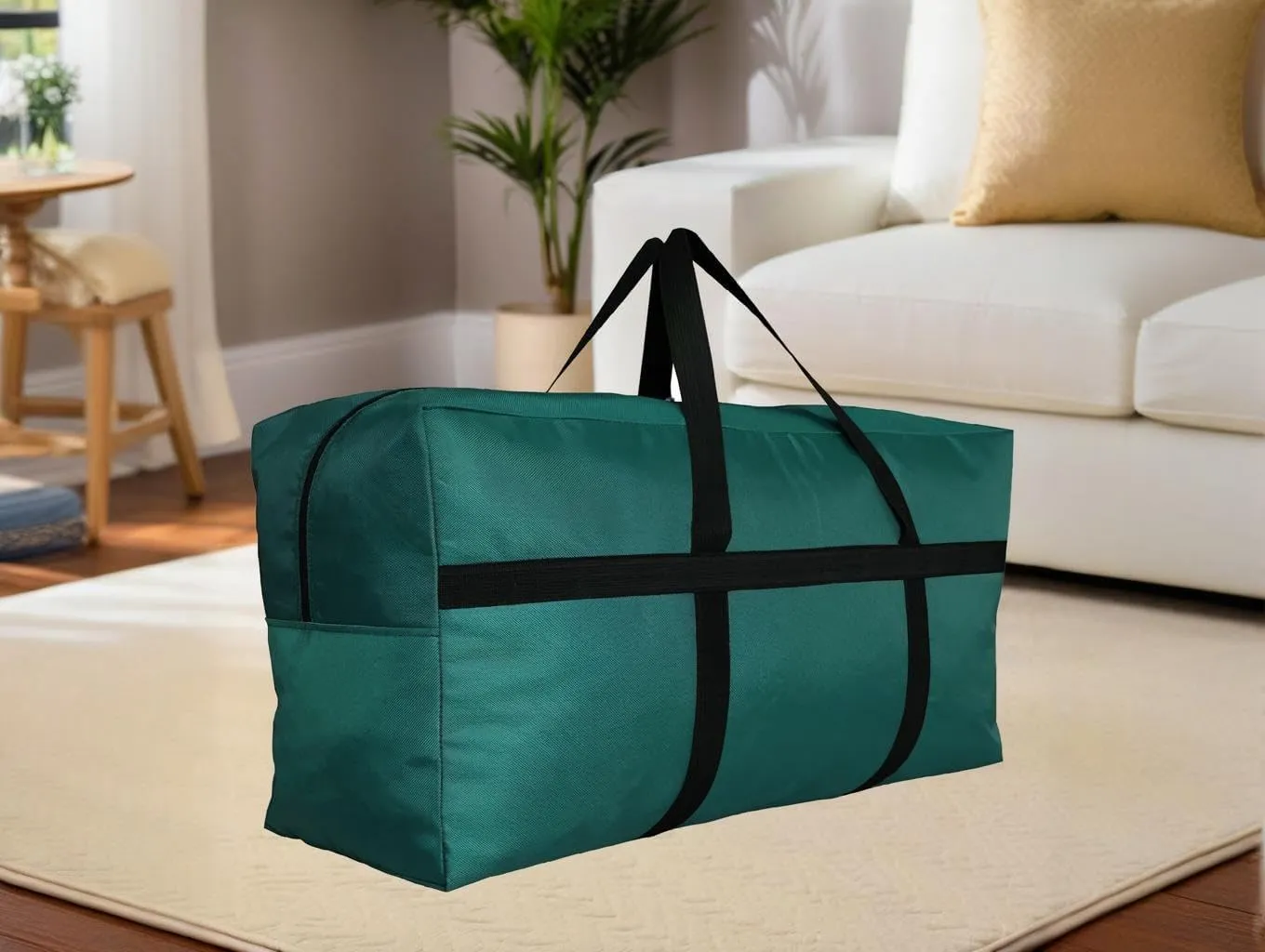 Extra Large Storage Duffle Bag with Zippers and Handles, Big Foldable Duffle Bag for Travel