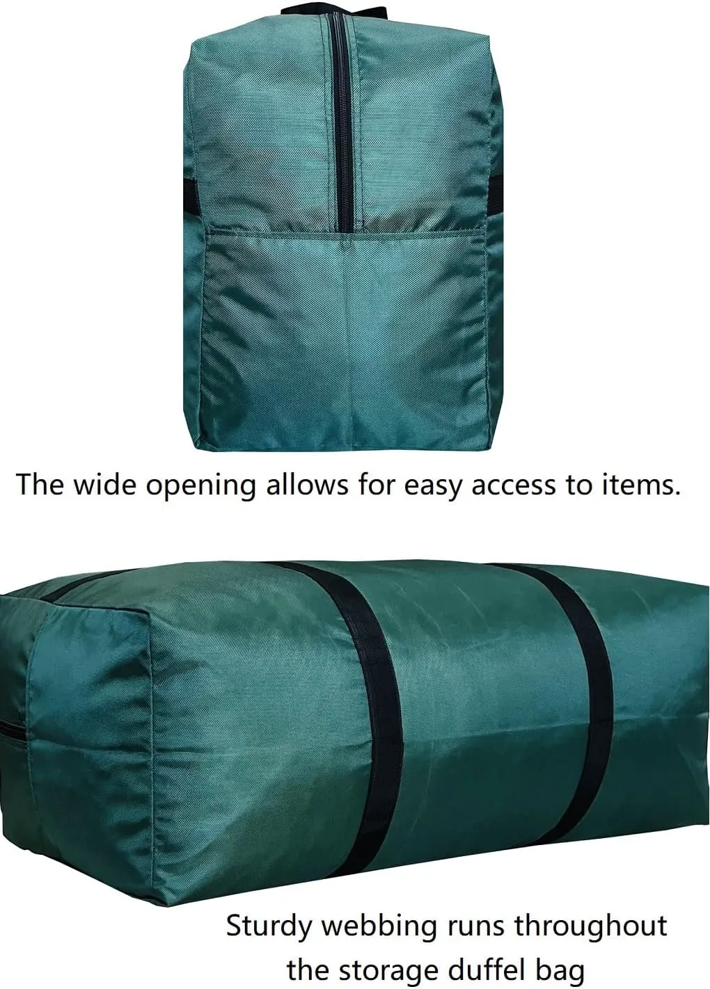 Extra Large Storage Duffle Bag with Zippers and Handles, Big Foldable Duffle Bag for Travel