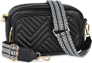 EXTREE crossbody Bags for Women,Trendy Shoulder Vegan Leather Handbags, Satchel Purse with Adjustable Wide Vintage Strap