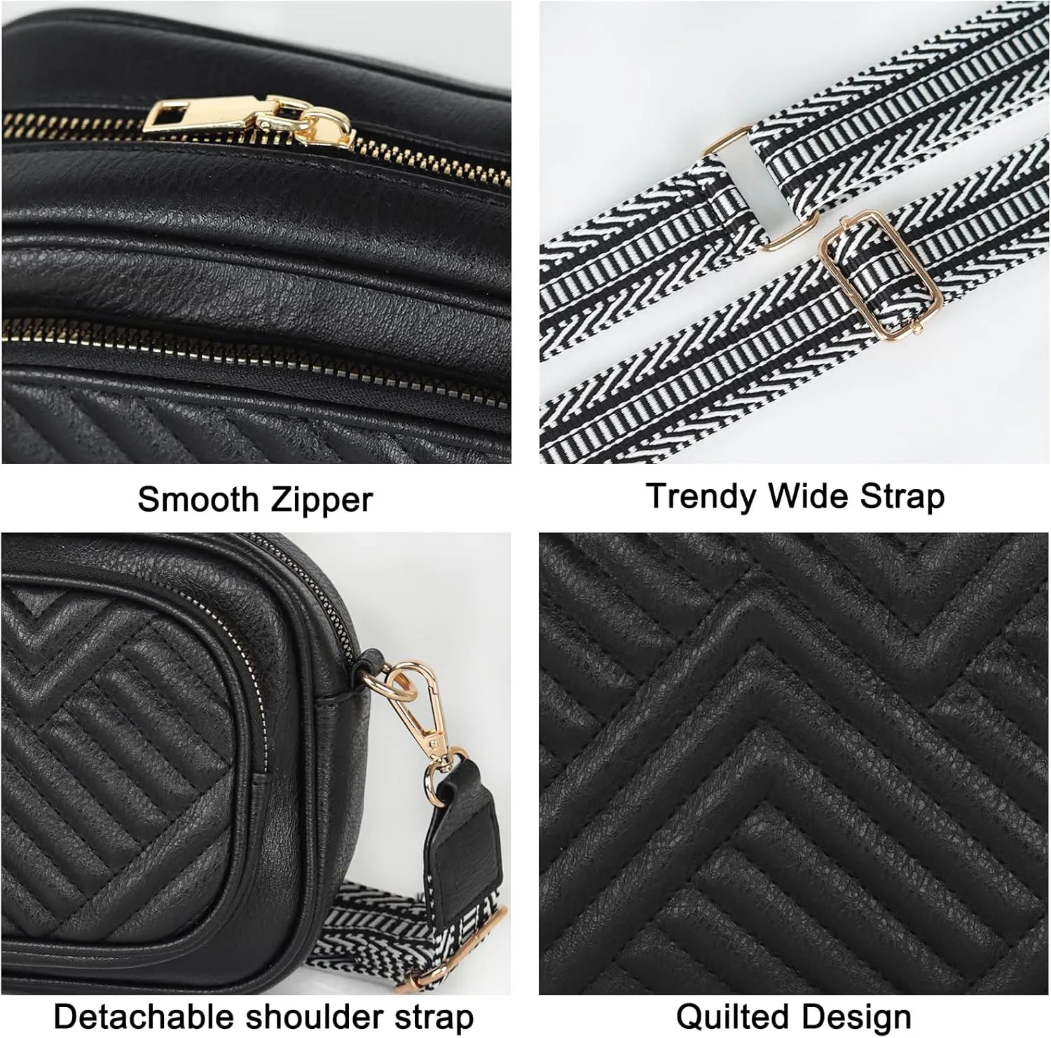 EXTREE crossbody Bags for Women,Trendy Shoulder Vegan Leather Handbags, Satchel Purse with Adjustable Wide Vintage Strap