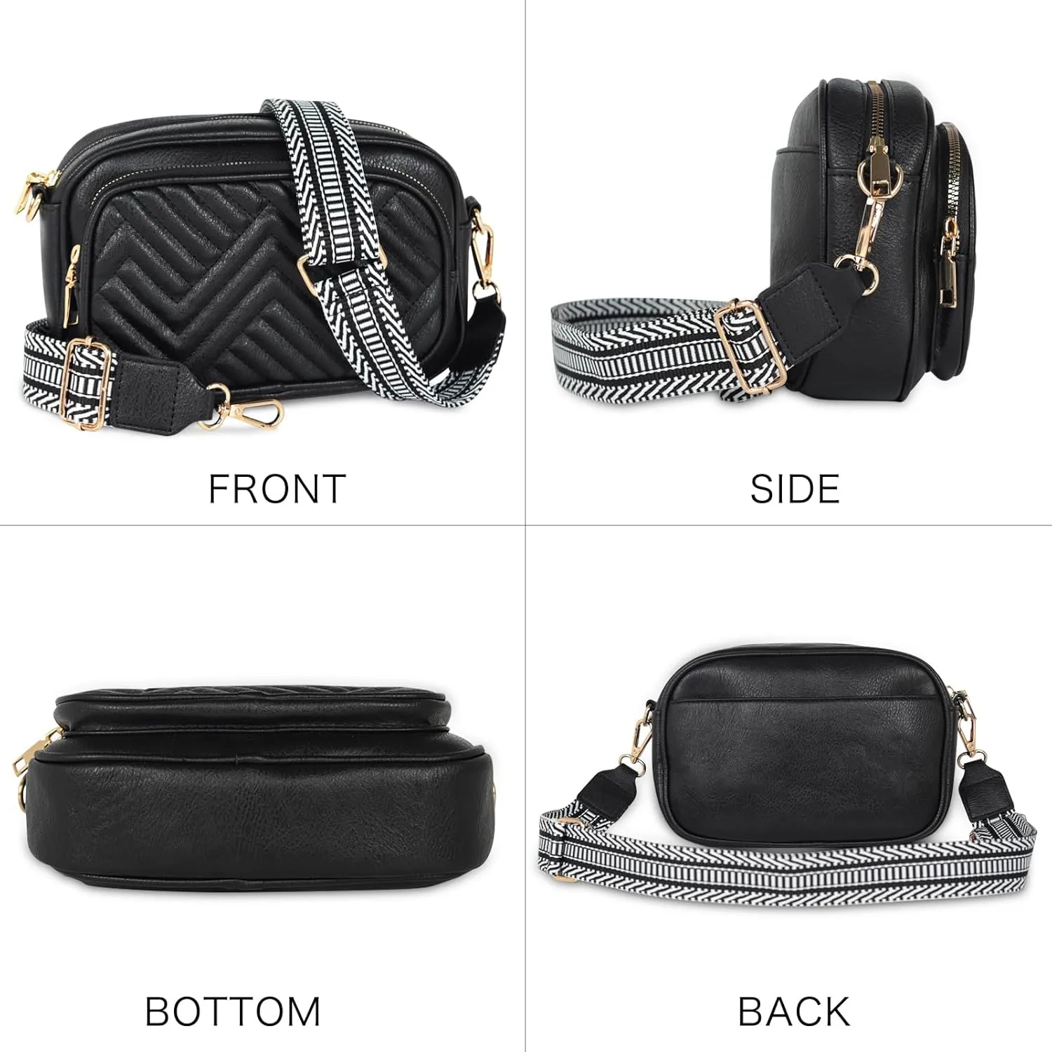 EXTREE crossbody Bags for Women,Trendy Shoulder Vegan Leather Handbags, Satchel Purse with Adjustable Wide Vintage Strap