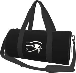 Eye of RA Horus Egyptian God Convertible Garment Bag with Shoulder Strap, Carry on Garment Duffel Bag for Men Women - Rolling Foldable for Travel Luggage Bags (Black)