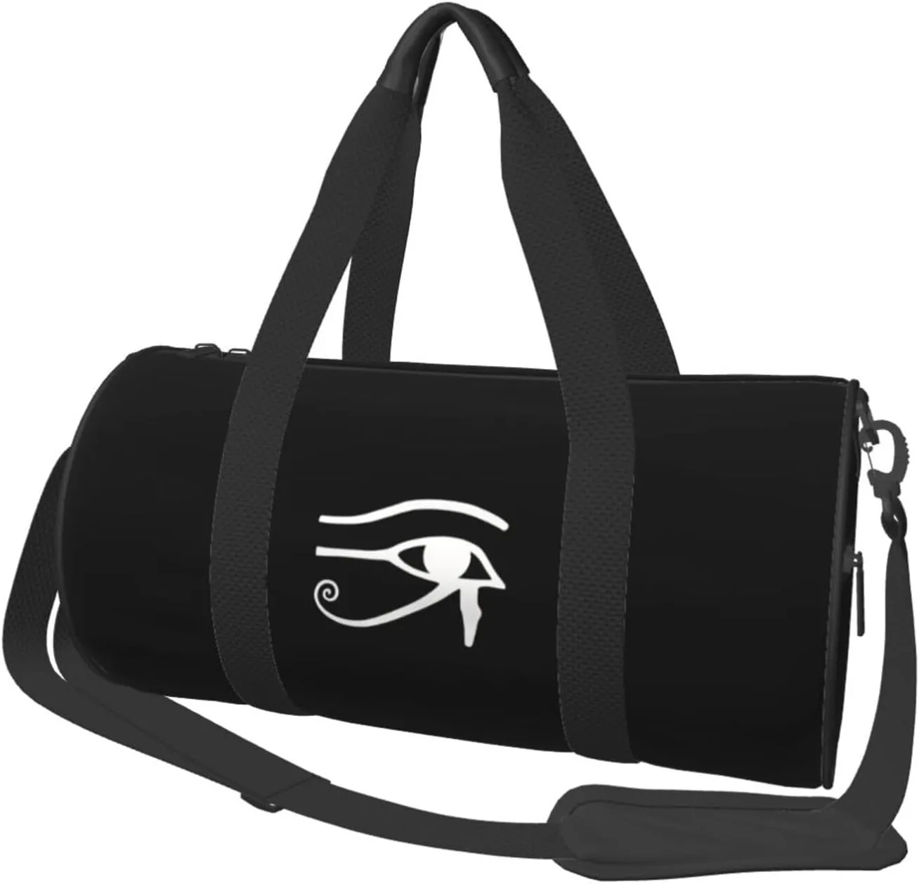 Eye of RA Horus Egyptian God Convertible Garment Bag with Shoulder Strap, Carry on Garment Duffel Bag for Men Women - Rolling Foldable for Travel Luggage Bags (Black)