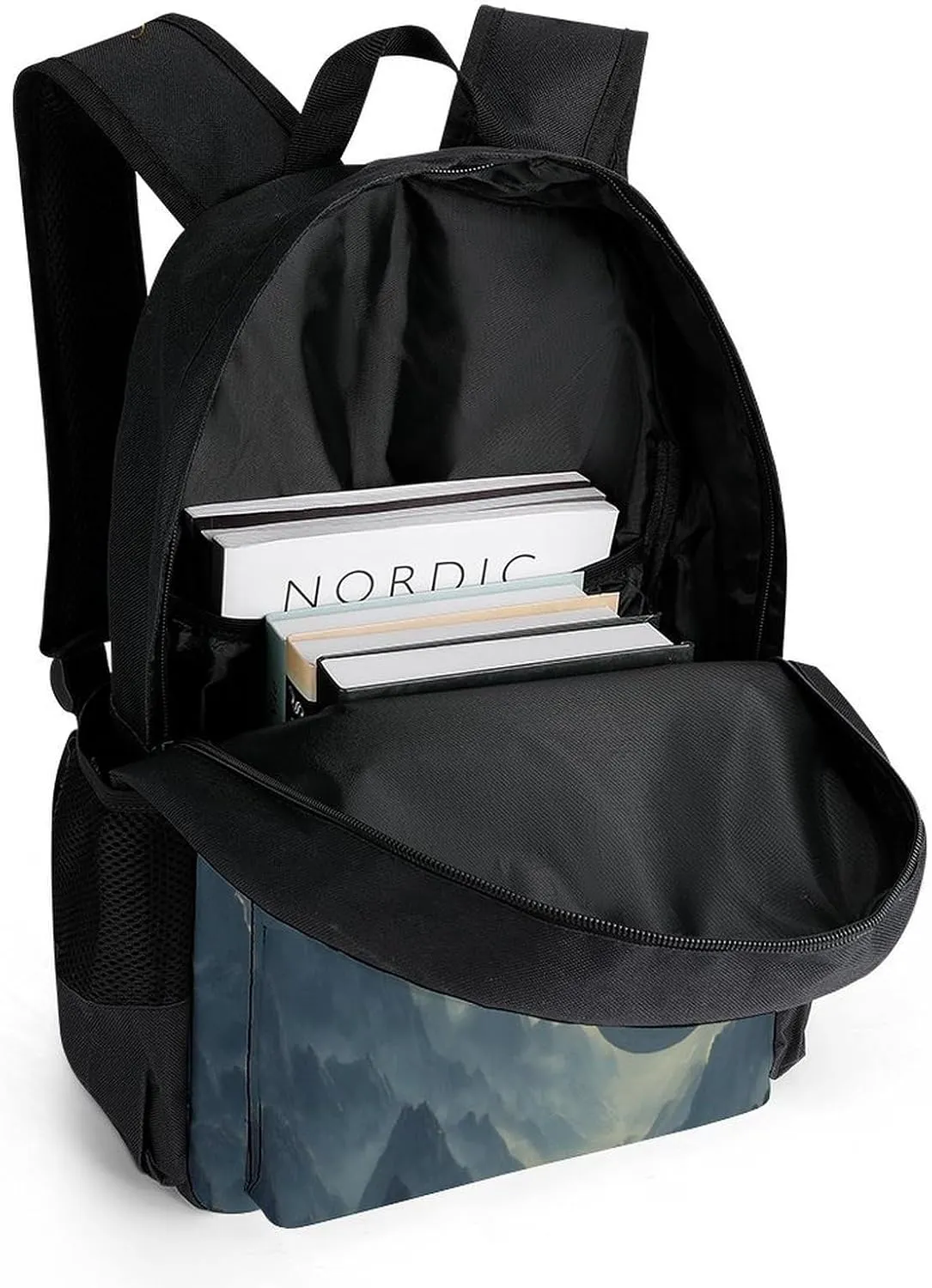 Fantasy Dragon Art Rucksacks Lightweight Multipurpose Anti-Theft Shoulder Bag Large Capacity Business Computer Bag With Smooth Zippers