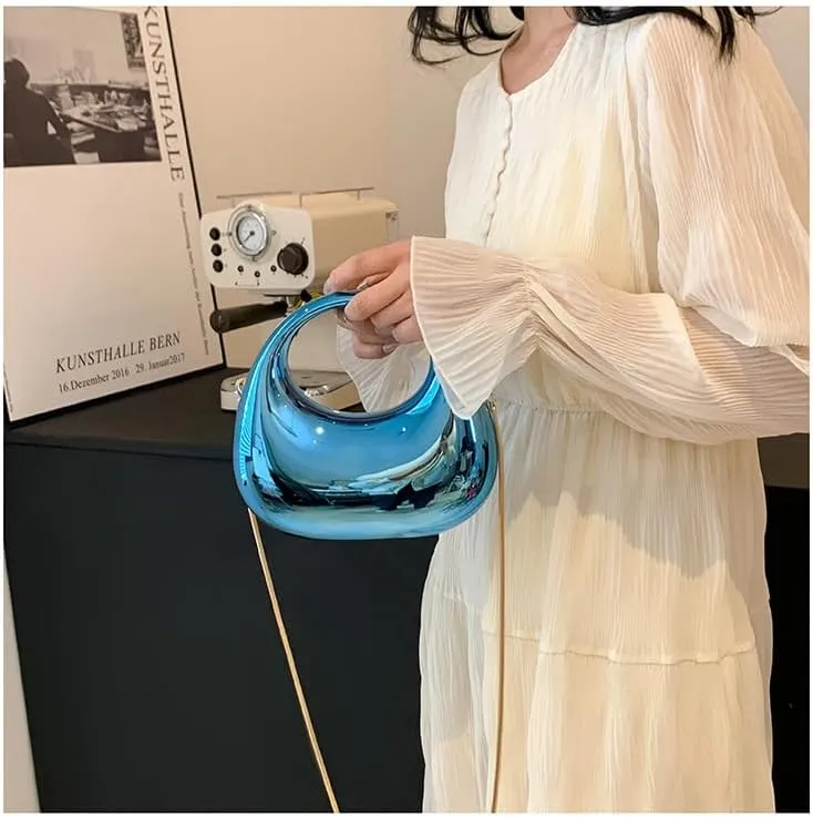 Fashion Handbag Purse for Women, Top Handle Bag Fashion Grunge Crossbody Bag Y2K Trendy Shoulder Handbags Women (blue)