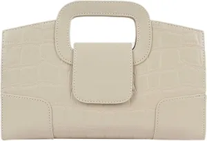 Fashion Women Flap Tote Top-Handle Handbag Crocodile Pattern Leather Clutch Purse Shoulder Crossbody