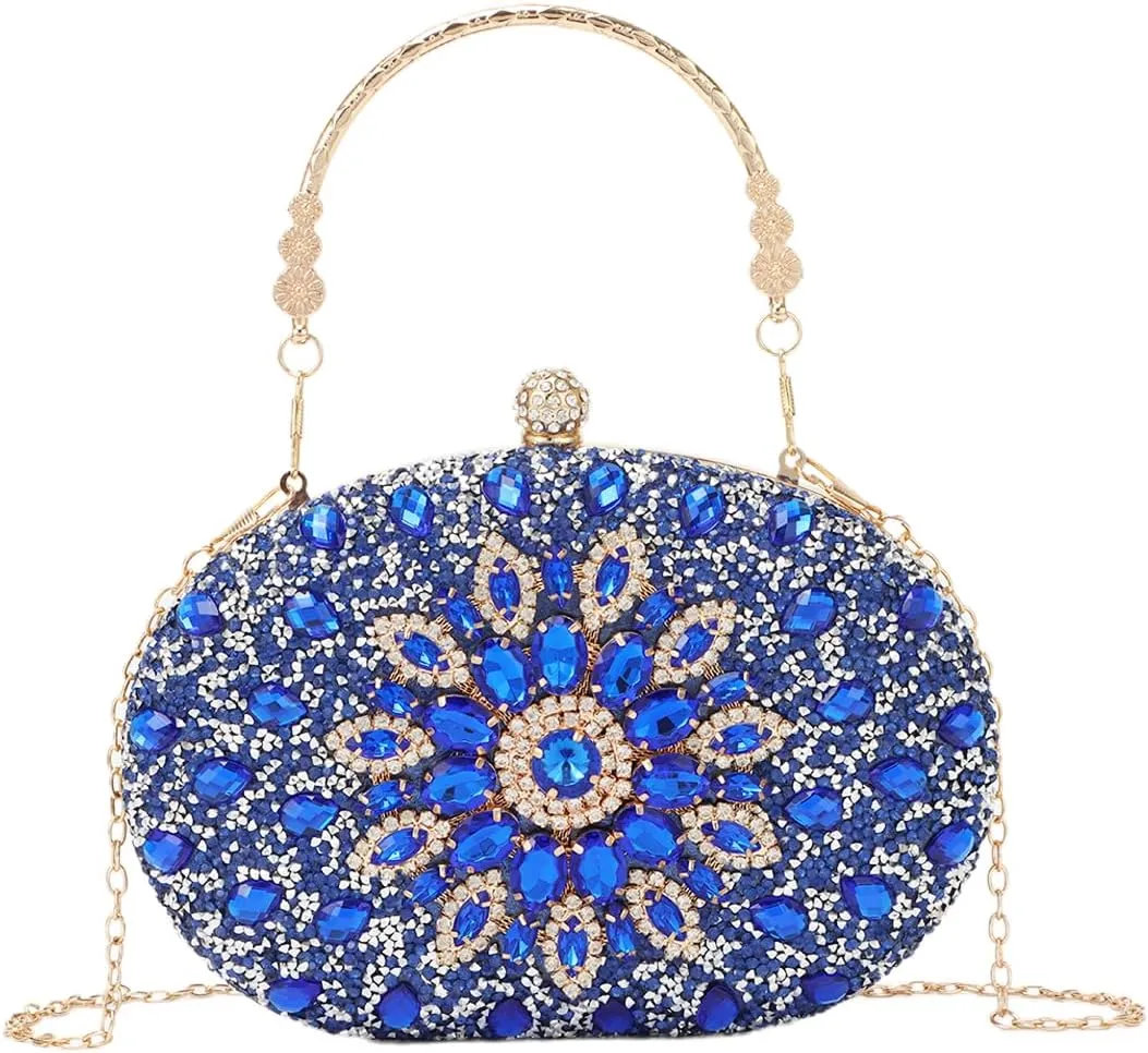 Fecialy Clutch Purses for Women Evening Bag Crystal Handbag Luxury Rhinestone Clutch for Wedding Party