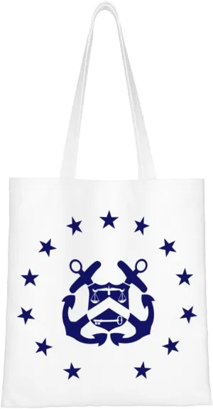 Flag of the United States Assistant Secretary of the Treasury Tote Bag for Women Canvas Shopping Bags Reusable Large Capacity Casual Shoulder Handbags Grocery Bags DIY Gift Bags