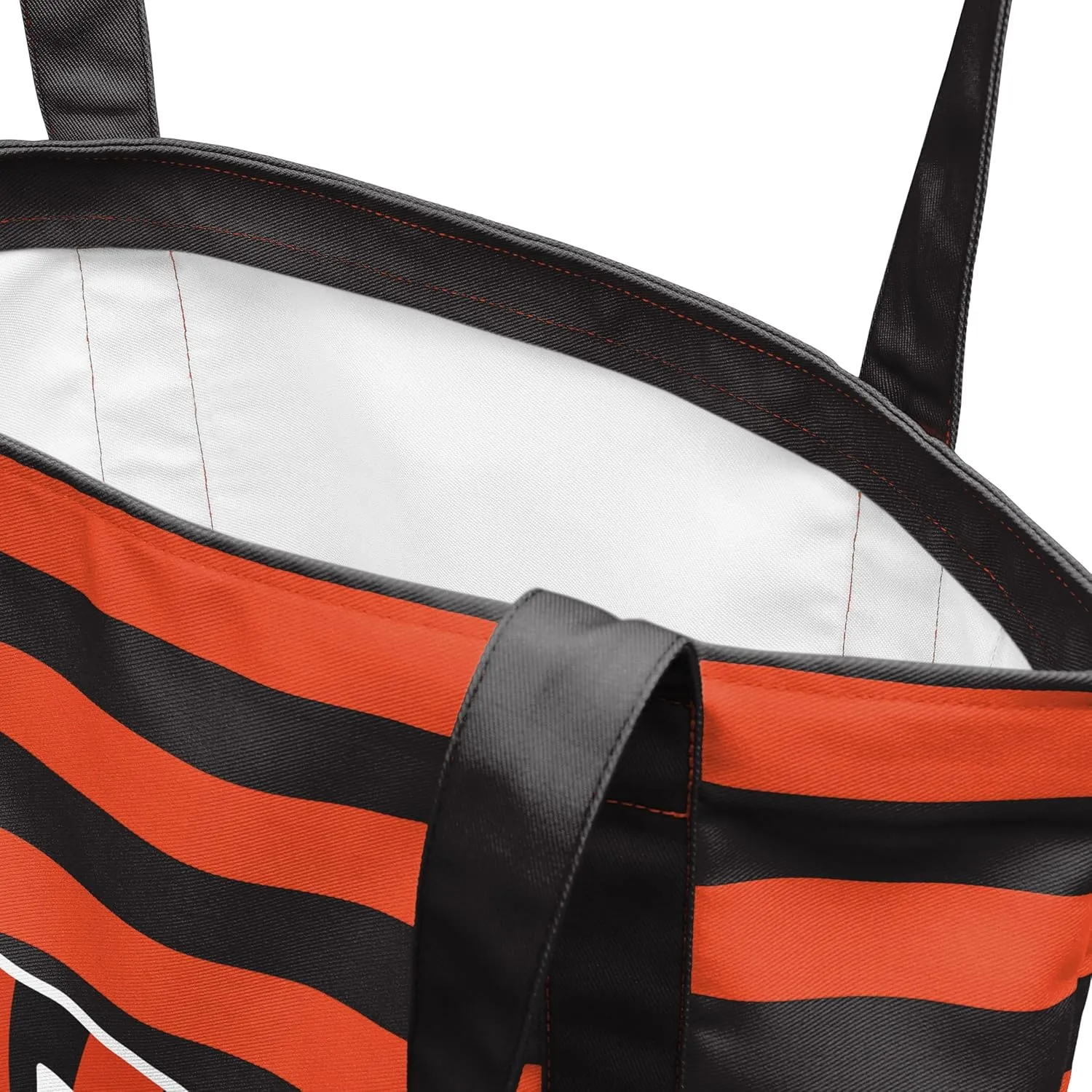 FOCO NFL Team Logo Stripe Canvas Tote Bag