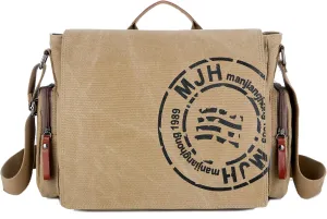 FSD.WG Satchel Messenger Bag for Men Canvas,Travel Shoulder bag 13.5" Laptop Bags